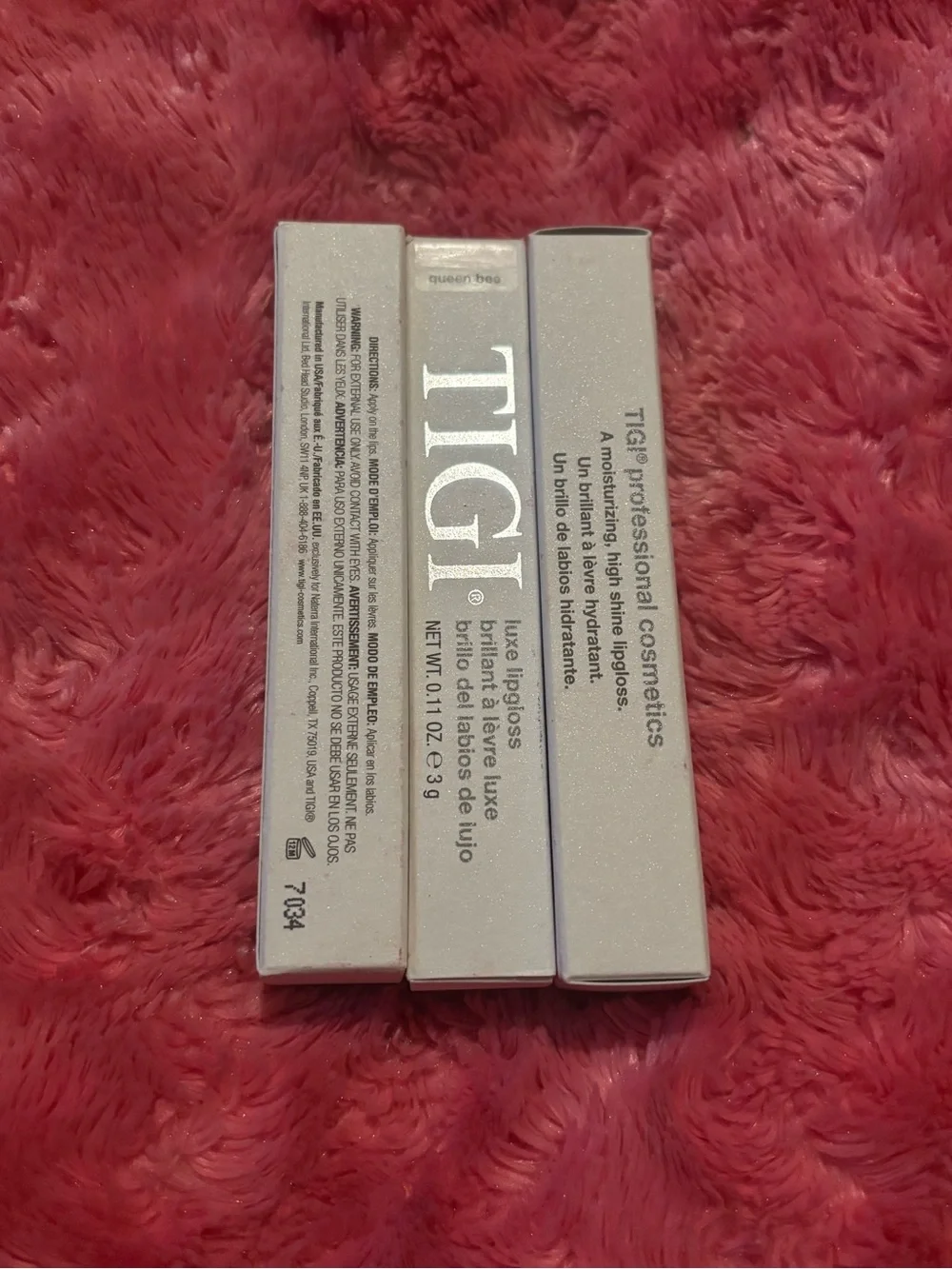 Set of 3 TIGI Luxe Lipgloss – Queen Bee Shimmery